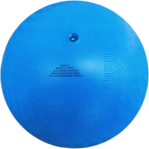 Miniatura 2 de AppleRound Pelota de patio de 10 pulgadas con bomba de aire, pelota de dodgball, balonmano, pelota de patada para campamentos y escuelas (azul)