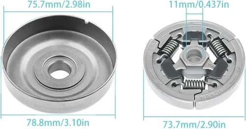 Miniatura 2 de Kit de bomba de aceite de rueda dentada de tambor de embrague de 3/8"-7T para Stihl 044 046 MS341 MS361 MS362 MS362C MS380 MS381 MS440 MS441 MS460