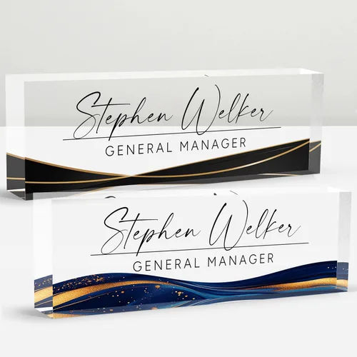 Miniatura 10 de Placa de Nombre Personalizada para Escritorio, Placa de Nombre de Escritorio Personalizada, Placa de Nombre Acrílica Personalizada para Oficina