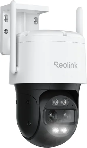 REOLINK 4K Cámara de seguridad WiFi con cable para exterior, lente dual de 8MP, cámara PTZ 360, seguimiento automático, detección inteligente de