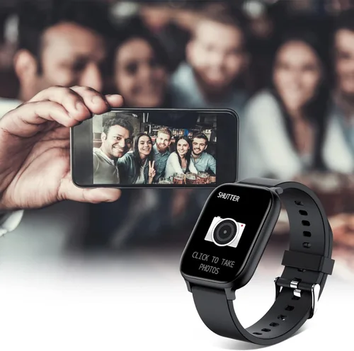 Miniatura 5 de Reloj inteligente para hombres y mujeres, compatible con iPhone, Samsung, teléfono Android, pantalla táctil completa de 1.83 pulgadas, IP68, Negro