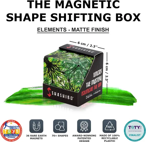 Miniatura 2 de Shashibo - Cubo que cambia de forma, juego para aliviar la ansiedad, con 36 imanes de tierras raras, premiado y patentado, extraordinario cubo