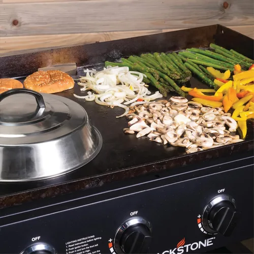 Miniatura 3 de Blackstone Signature Accessories Tapa redonda 12" para derretir queso y cocinar al vapor. Para usar en la parrilla en interiores o exteriores.