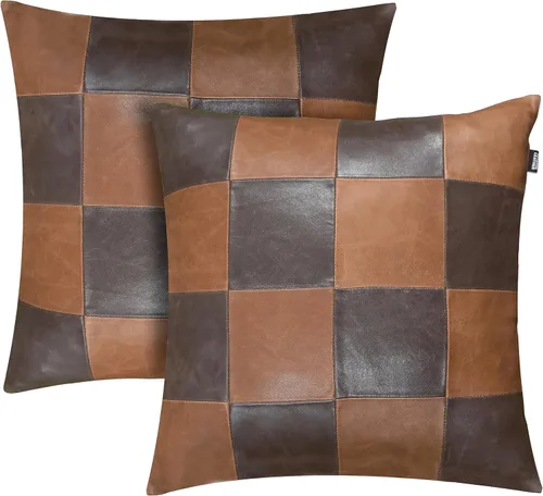 Miniatura 125 de Funda de almohada de piel de cordero – Funda de cojín decorativa para sofá – Fundas para sala de estar y dormitorio, 22 x 22 pulgadas – Paquete de 2