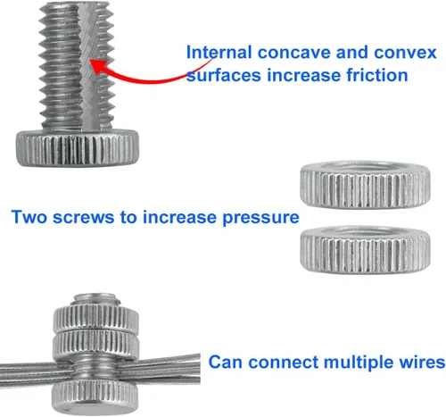 Miniatura 5 de Split Bolt conector de alambre de conexión de abrazadera de línea de abrazadera grifo para valla eléctrica 10 piezas