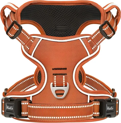 Miniatura 27 de Arnés para perro HEELE para perros grandes sin tirones Chaleco arnés para perro grande con mango acolchado suave reflectante para entrenamiento al