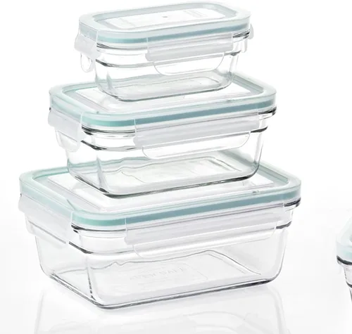 Miniatura 6 de Glasslock Juego de 10 recipientes de almacenamiento de alimentos de vidrio aptos para horno y microondas