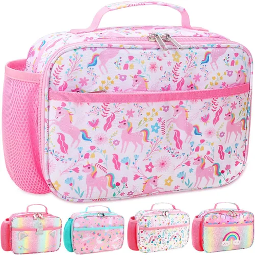 Miniatura 41 de RHCPFOVR Lonchera para niños – Lonchera aislada para niños y niñas, bolsa de almuerzo lavable y lonchera reutilizable para niños pequeños a prueba
