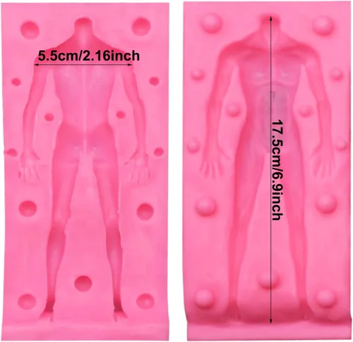 Miniatura 2 de Molde de arcilla de silicona 3D para cuerpo humano, molde de polímero grande para escultura humana, molde de cuerpo completo para manualidades
