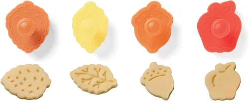Fox Run Harvest Autumn Leaves 2" sellos y cortadores para repostería/galletas/tartas/fondant, juego de 4 piezas, multicolor