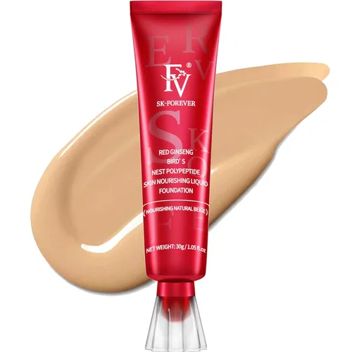 Miniatura 15 de FV Base líquida impermeable con acabado mate, ligera, sin aceite, maquillaje de aspecto natural para pieles mixtas y grasas, cobertura ligera a