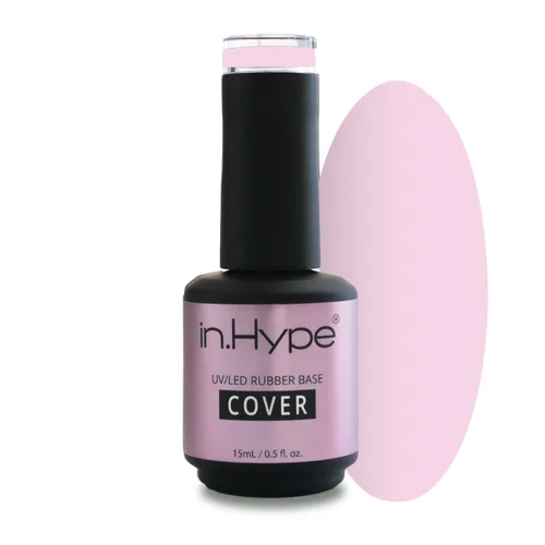 Miniatura 12 de IN.HYPE Capa base de goma elástica. UV/LED curable. Recubrimiento corrector con adhesión mejorada. Remuévese con inmersión (Almendra)
