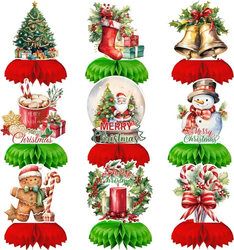 Miniatura 6 de 9 piezas de decoraciones de panal del día de San Patricio, centros de mesa de temática irlandesa surtidos con duendes, ollas de oro, tréboles