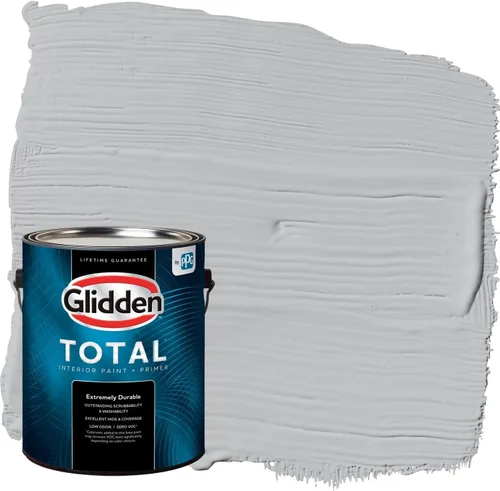 Miniatura 80 de Glidden Pintura Interior + Imprimación: Gris/Plata Antigua, Una Capa, Satinado, 1 Galón