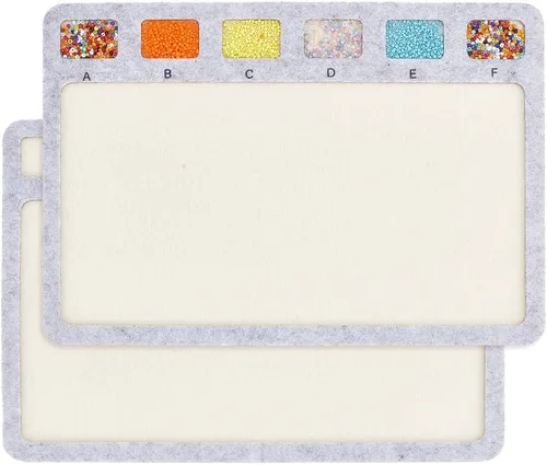 Miniatura 9 de BENECREAT Tapete rectangular grande de fieltro con cuentas, tableros de diseño de cuentas de fieltro con escala alfabética de centímetros, bandeja