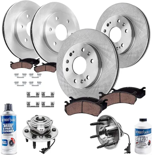 Miniatura 86 de Detroit Axle - Rotores de freno para Jeep Compass 2015-2022 Renegade 2016-2022 Fiat 500X 2016-2022, 2018, 2019, 2020, 2021. Reemplazo de rotores