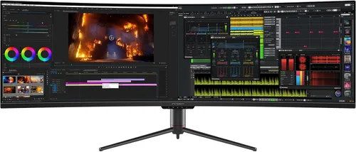 Miniatura 9 de INNOCN Monitor curvo de 49 pulgadas para juegos ultra ancho 5K2K 120Hz 32:9 QHD 5120 x 1440P, R1800, 99% sRGB, HDR400, USB tipo C, DisplayPort