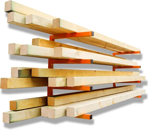 YYR Organizador de madera y estante de almacenamiento de madera para montar en pared, estante de metal resistente de 4 niveles con capacidad de