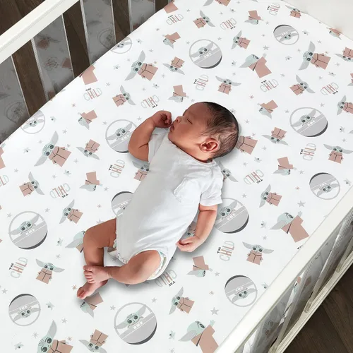 Miniatura 5 de Lambs & Ivy Star Wars The Child Baby Yoda - Juego de ropa de cama para cuna de bebé de 3 piezas Star Wars el niño