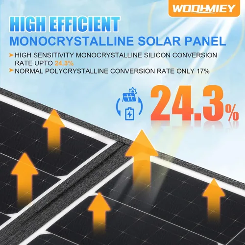 Miniatura 2 de Kit de panel solar plegable portátil de 200 W, cargador solar flexible de alta eficiencia con tasa de conversión del 24%, con soporte y controlador