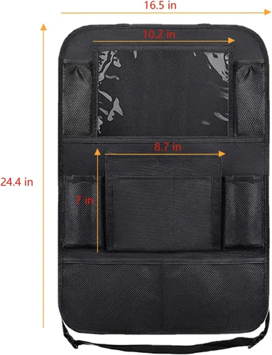 Miniatura 7 de Tianle Organizador de coche para asiento trasero – Organizador de coche premium con soporte de mesa de 10 pulgadas, 9 bolsillos, artículos