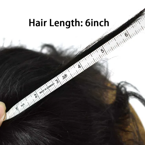 Miniatura 6 de Toupee para hombres Cabello humano real suave encaje suizo para hombre Toupee Hair Piece Sistema de reemplazo para hombres Sistema de pelo Protesis