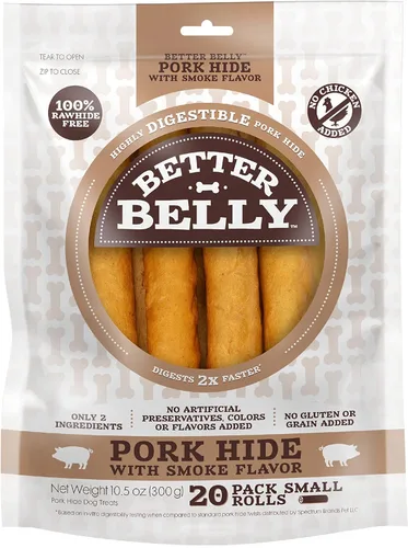 Miniatura 24 de Better Belly Huesos de cuero crudo para perros, de gran digestibilidad, sin granos, sin gluten, sin colores ni sabores artificiales., Hígado