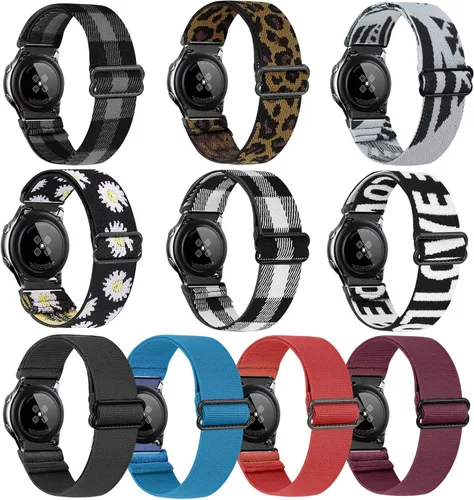 Miniatura 8 de enkic Paquete de 10 bandas elásticas de 0.78 pulgadas compatibles con Samsung Galaxy Watch 6/5/4 de 1.575 pulgadas, 1.732 pulgadas, Watch 5