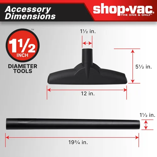 Miniatura 8 de Shop-Vac 5761011 Aspiradora de taller húmedo/seco de 10 galones, 4.5 HP pico, manguera de 1.5 pulgadas de diámetro x 7 pies, cable de 12 pies, ideal