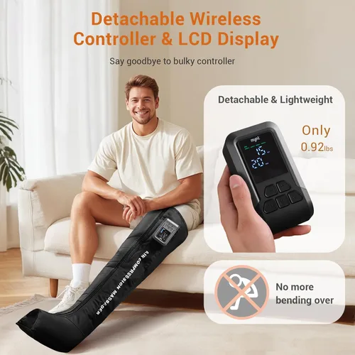 Miniatura 7 de Masajeador completo de la compresión del aire de la pierna, masajeador inalámbrico secuencial de la compresión Therapy Machine for Circulation