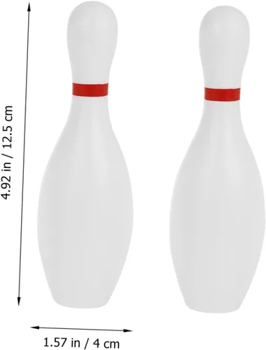 Miniatura 2 de Kisangel Juego de bolos para niños, 10 bolos de plástico y 2 bolas, juego de juegos para interiores y exteriores, juguetes para deportes familiares