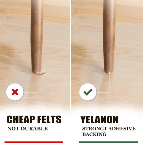 Miniatura 3 de Yelanon Almohadillas de fieltro para suelos de madera dura, 261 protectores de piso de alta calidad para muebles, almohadillas de fieltro para patas