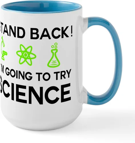 Miniatura 7 de CafePress Im Going To Try Science! Taza de café de cerámica, taza de té, 15 onzas