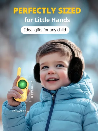 Miniatura 7 de Inspireyes Walkie Talkies para niños, paquete de 2 recargables de largo alcance, juguetes para niños y niñas de 3 a 12 años, juguete de radio de 2