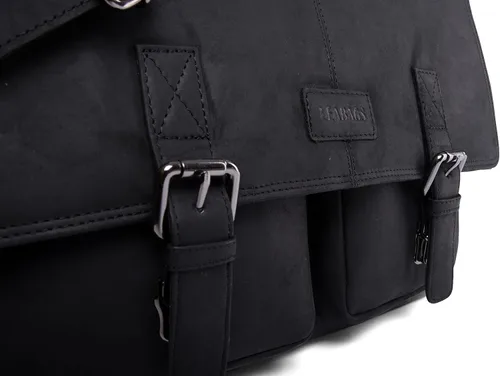 Miniatura 8 de LEABAGS Maletines de cuero para hombre - Bolso Cambridge de cuero genuino para portátil de 15 pulgadas - Bolso de mensajero vintage