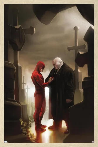 Miniatura 7 de Trends International Marvel Comics - Póster de pared de Kingpin - Daredevil in Cemetery, 14.72 x 22.37 pulgadas, versión enmarcada de madera