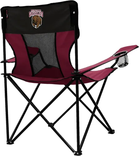 Miniatura 4 de Logo Brands NCAA Montana Grizzlies Elite - Silla portátil de alta calidad para exteriores con soporte para tazas, marco de acero con recubrimiento