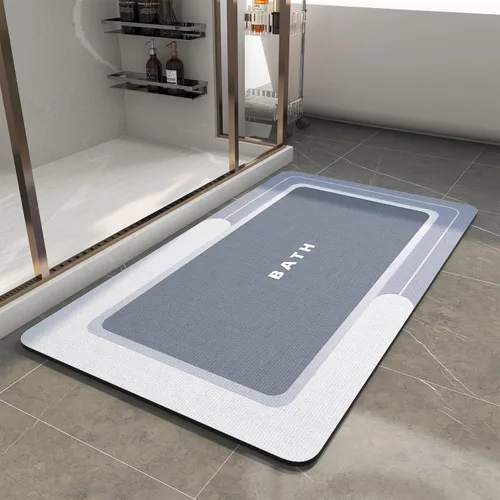 Miniatura 18 de MontVoo -Alfombra de baño, antideslizante, súper absorbente, resistente a las manchas, de secado rápido, delgada, para baño, suelo, bañera, tocador