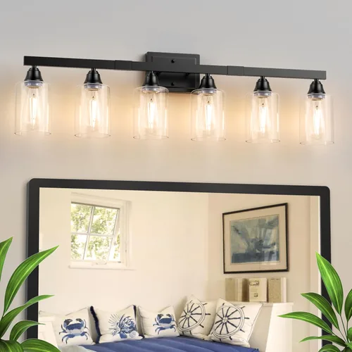 Miniatura 8 de VOLISUN Accesorios de iluminación de baño de níquel cepillado, 3 luces de cambiador de baño sobre espejo, luces de cambiador modernas para baños