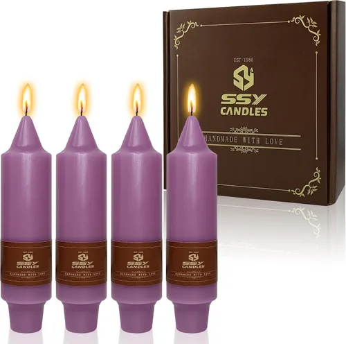 Miniatura 88 de Candelabros cortos de 5 pulgadas con velas cónicas verde oscuro, 4 piezas para cena, hogar, boda, fiesta, decoración