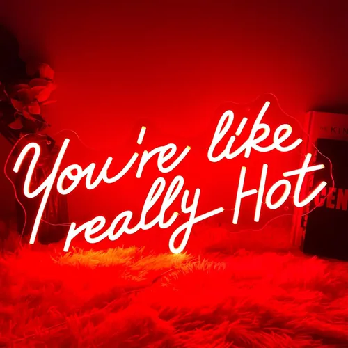 Miniatura 9 de Letrero LED de neón “You are like really pretty” Acrílico transparente Atenuadores Para interiores/cuartos/bar/telón de fondo Rojo