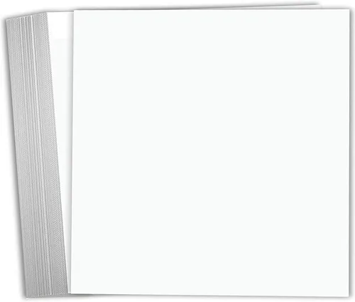 Hamilco Papel de cartulina blanca para álbumes de recortes, 12 x 12 pulgadas, peso pesado, 100 libras, cartulina – Paquete de 25