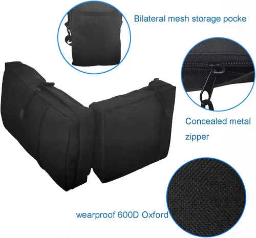 Miniatura 8 de Paquete de 2 bolsas de guardabarros para cuatrimoto, bolsas de sillín para tanque de ATV, paquete de almacenamiento de carga