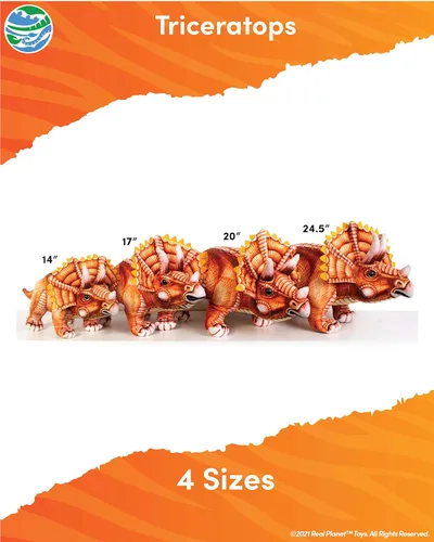 Miniatura 3 de Real Planet Juguete de peluche de dinosaurio de 14 pulgadas, animal de peluche de dinosaurio, peluche de dinosaurio seguro para bebés, lindos 14.2