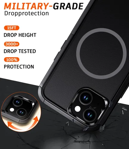 Miniatura 3 de Diverbox Funda para iPhone 13 [compatible con MagSafe] [con protector de pantalla] [a prueba de golpes] [a prueba de caídas] Funda de protección