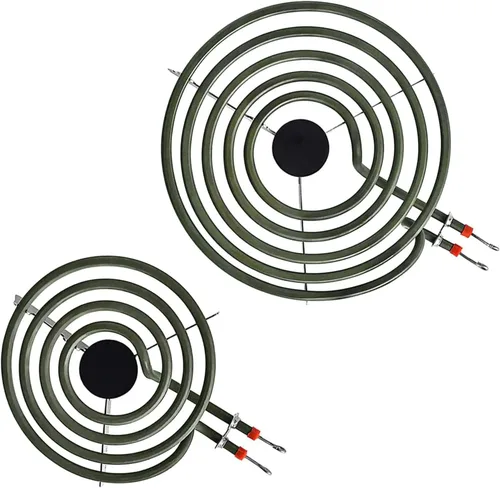 LXun MP22YA Mejorado Paquete de 2 Unidades de Elementos Quemadores de Estufa Eléctrica, 1 x MP21YA de 8" y 1 x MP15YA de 6" Quemadores de Estufa de