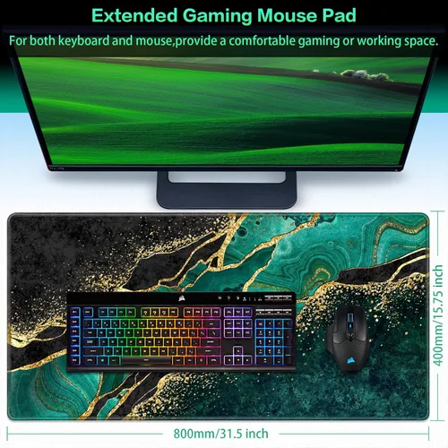 Miniatura 2 de Canjoy Alfombrilla de mouse para juegos, alfombrilla de mouse grande extendida, alfombrilla de mouse para computadora grande para el hogar, oficina