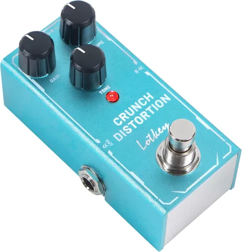 Crunch Distortion Guitar Pedal, Lotkey Electric Effects Pedals Mini Single Type DC 9V True Bypass