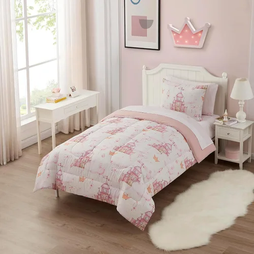 Miniatura 30 de Juego de ropa de cama para niños en una bolsa para niños y niñas, juego de sábanas impresas y edredón, individual, Waterbury Marble Mármol Waterbury