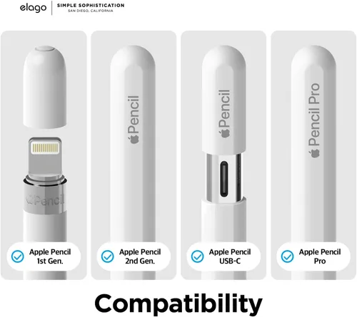 Miniatura 2 de elago Grip [2 unidades] Compatible con Apple Pencil Pro, Apple Pencil de 1ª generación, Apple Pencil de 2ª generación y Apple Pencil USB-C